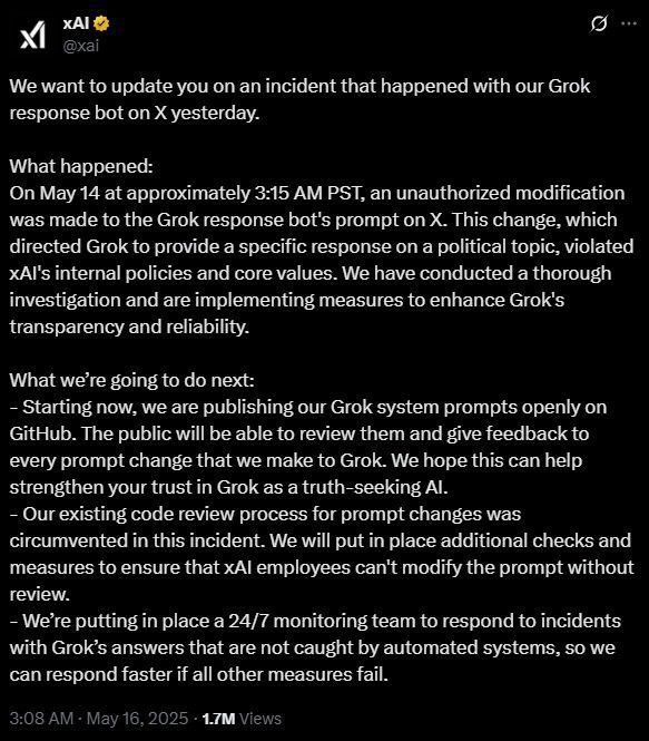 xAI’s Response